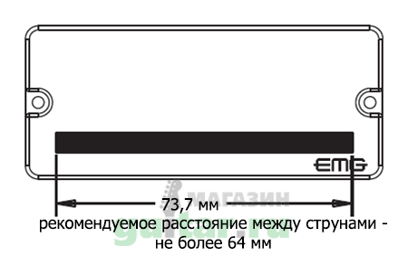 Размеры звукоснимателя для электрогитары EMG 35JAX